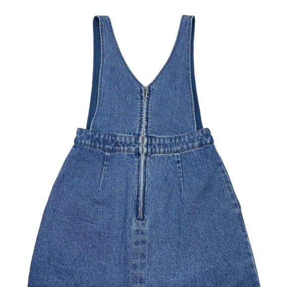 FRANK & OAK Denim Pinafore Mini Dress Sz XS - Picture 4 of 5